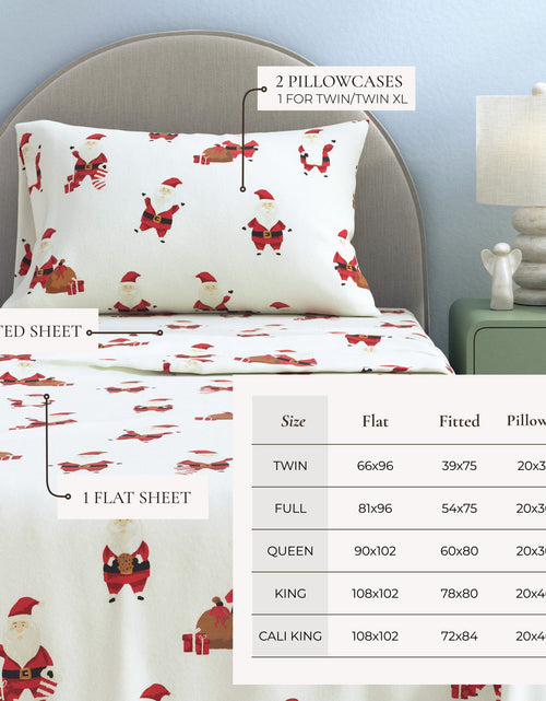 Load image into Gallery viewer, Turkish Cotton Christmas Flannel Sheet Set - Whittaker Collection
