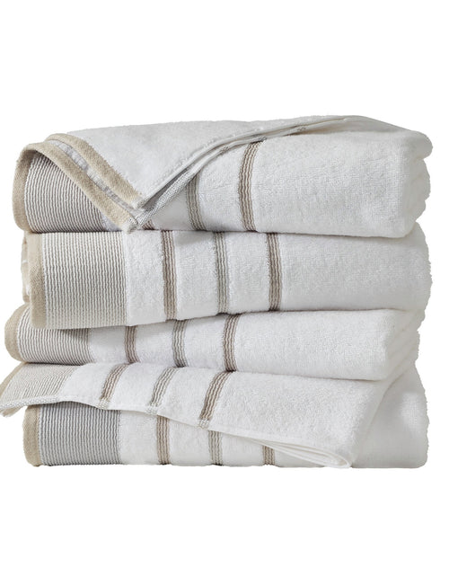 Load image into Gallery viewer, Decorative Cotton Stripe Bath Towel Set - Noelle Collection

