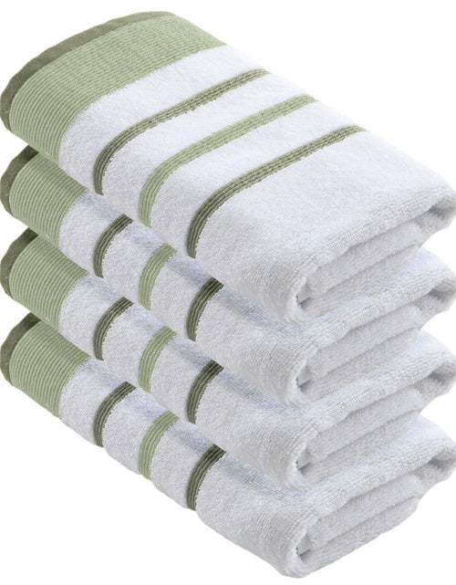 Load image into Gallery viewer, Decorative Cotton Stripe Bath Towel Set - Noelle Collection
