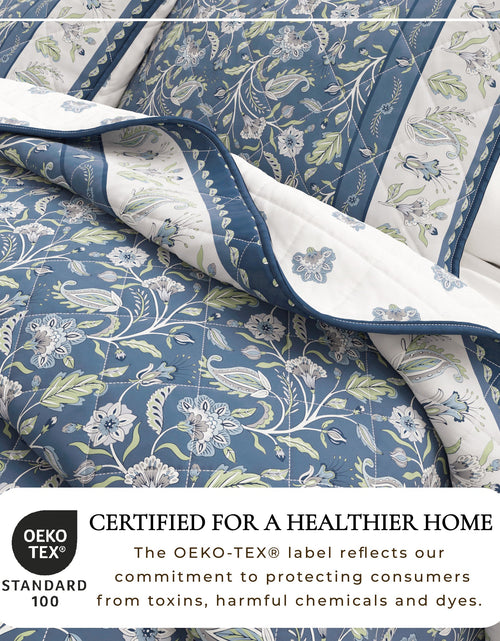 Load image into Gallery viewer, Floral Boho Printed Cotton Quilt Set - Indira Collection
