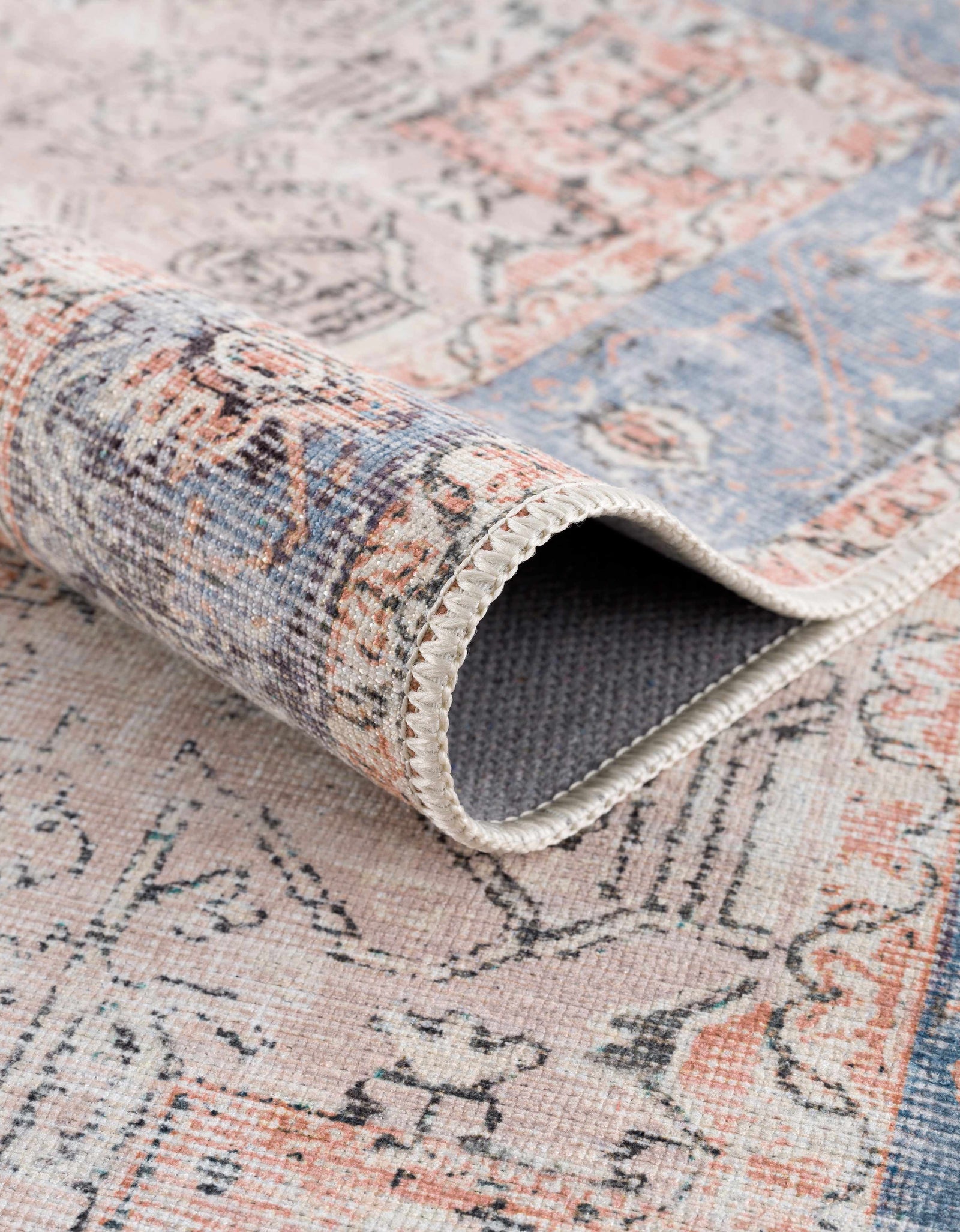 Rosman Distressed Washable Area Rug