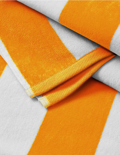 Load image into Gallery viewer, Cotton Velour Cabana Stripe Beach Towel - Novia Collection
