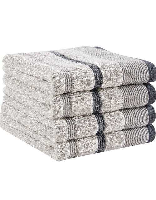 Load image into Gallery viewer, Decorative Cotton Stripe Bath Towel Set - Noelle Collection
