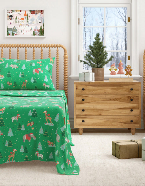 Load image into Gallery viewer, Turkish Cotton Christmas Flannel Sheet - Whittaker Collection
