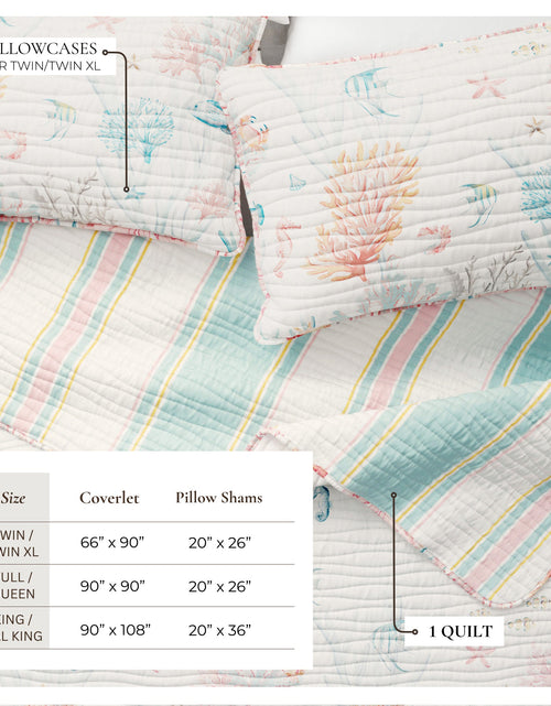 Load image into Gallery viewer, Coastal Coral Reef Quilt Set - Caymen Collection
