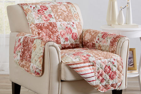Reversible Floral Patchwork Furniture Protector - Maribel Collection