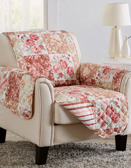 Load image into Gallery viewer, Reversible Floral Patchwork Furniture Protector - Maribel Collection
