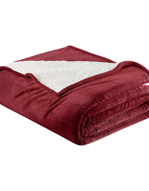 Load image into Gallery viewer, Velvet Plush Sherpa Bed Blanket - Sherpa Fleece Collection
