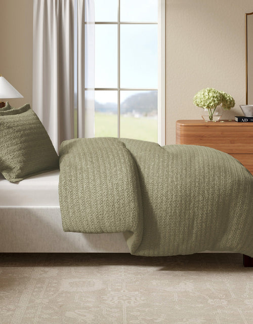 Load image into Gallery viewer, 100% Cotton Honeycomb Waffle Duvet Set - Mattea Collection
