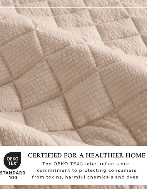 Load image into Gallery viewer, Box-Stitched Seersucker Quilt Set - Seersucker Collection

