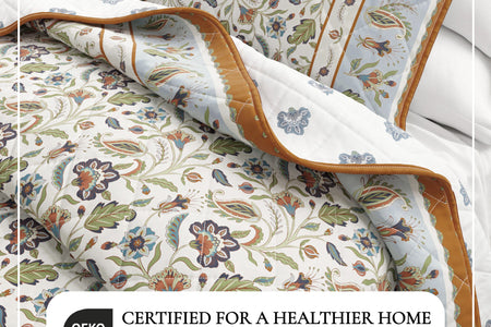Floral Boho Printed Cotton Quilt Set - Indira Collection