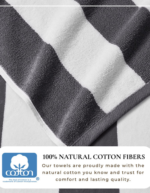 Load image into Gallery viewer, Cotton Velour Cabana Stripe Beach Towel - Novia Collection
