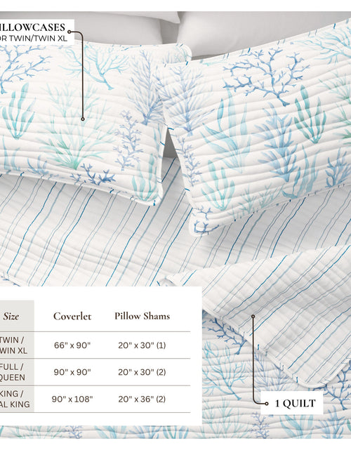 Load image into Gallery viewer, Blue Coral Quilt - Amelia Island
