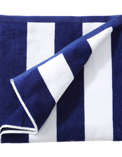 Load image into Gallery viewer, Cotton Velour Cabana Stripe Beach Towel - Novia Collection
