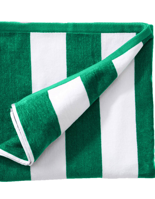 Load image into Gallery viewer, Cotton Velour Cabana Stripe Beach Towel - Novia Collection
