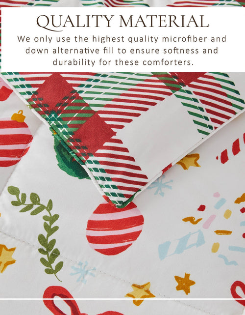 Load image into Gallery viewer, Reversible Christmas Comforter and Sham Set - Holiday / Lodge Odette Collection
