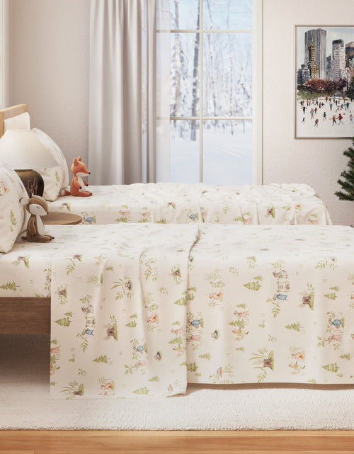 Load image into Gallery viewer, Turkish Cotton Flannel Sheet Set - Kids' Christmas Collection
