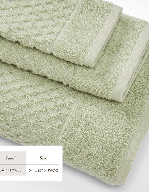 Load image into Gallery viewer, Cotton Diamond Waffle Weave Bath Towel Set - Grayson Collection
