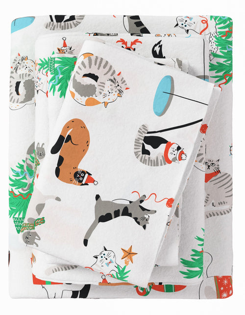 Load image into Gallery viewer, Turkish Cotton Christmas Flannel Sheet Set - Whittaker Collection
