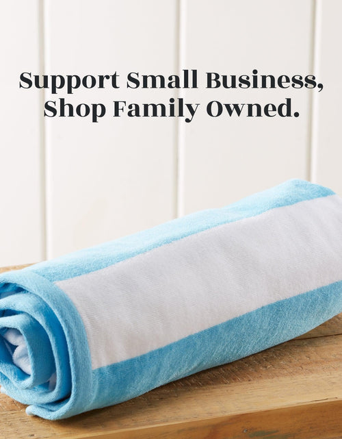 Load image into Gallery viewer, Cotton Velour Cabana Stripe Beach Towel - Novia Collection
