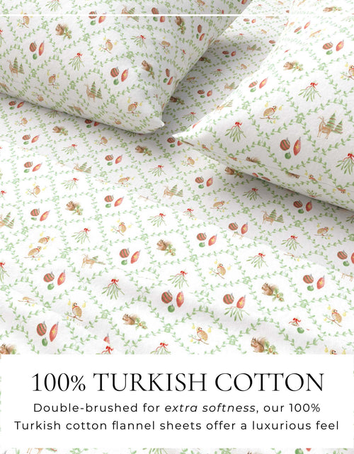 Load image into Gallery viewer, Turkish Cotton Flannel Sheet Set - Elevated Holiday Collection
