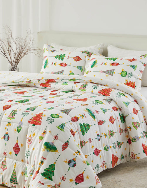 Load image into Gallery viewer, Reversible Christmas Comforter and Sham Set - Holiday / Lodge Odette Collection
