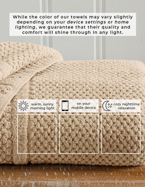 Load image into Gallery viewer, 100% Cotton Checkered Jacquard Bath Towel Set - Giuliana Collection
