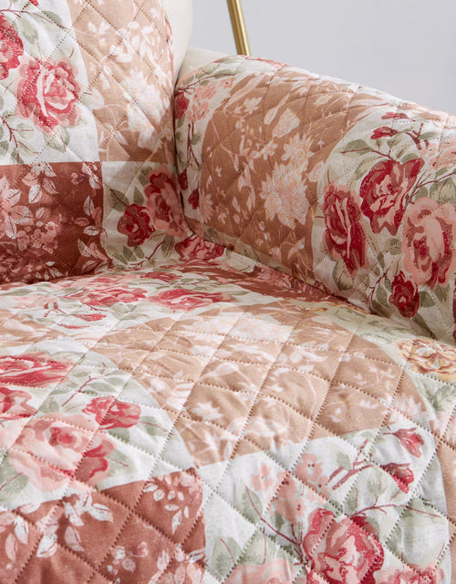 Load image into Gallery viewer, Reversible Floral Patchwork Furniture Protector - Maribel Collection
