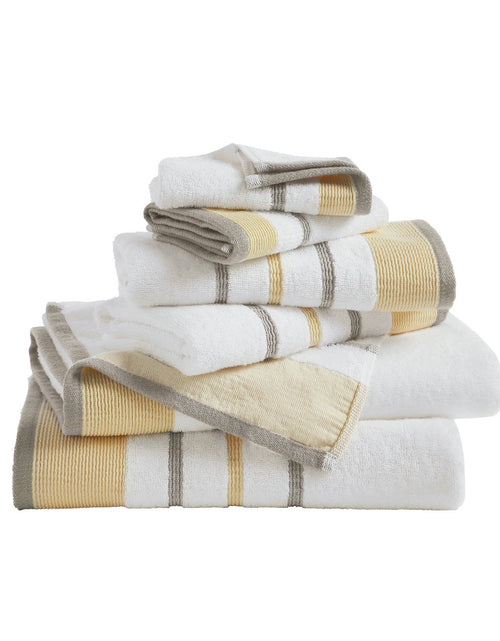Load image into Gallery viewer, Decorative Cotton Stripe Bath Towel Set - Noelle Collection
