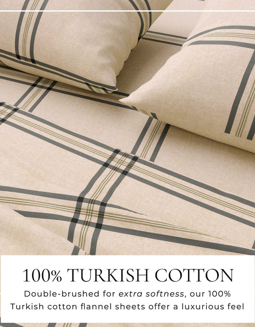 Load image into Gallery viewer, Turkish Cotton Flannel Sheet Set - Plaid &amp; Stripe Collection
