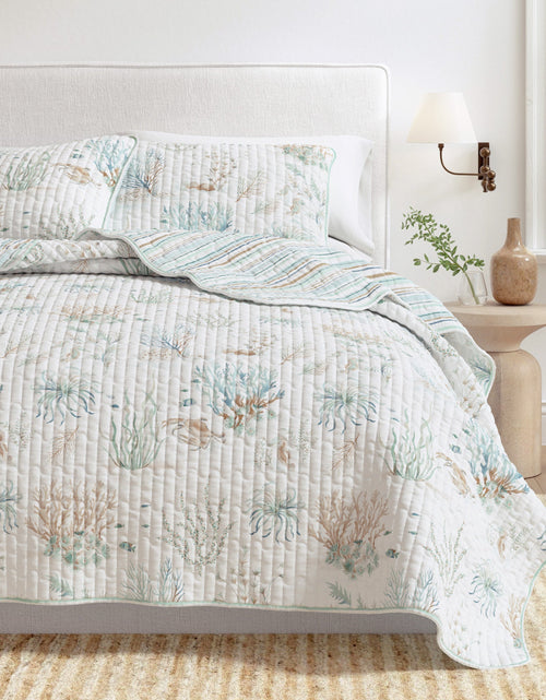 Load image into Gallery viewer, Coastal Printed Cotton Quilt Set - Santa Barbara Collection
