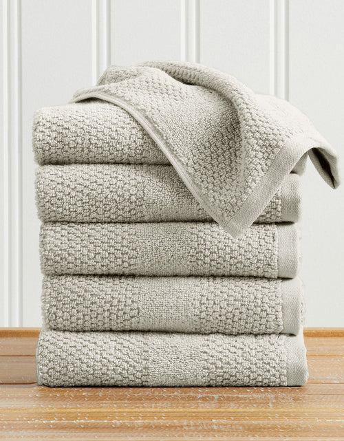 Load image into Gallery viewer, 100% Cotton Woven Texture Bath Towel Set - Marbella Collection
