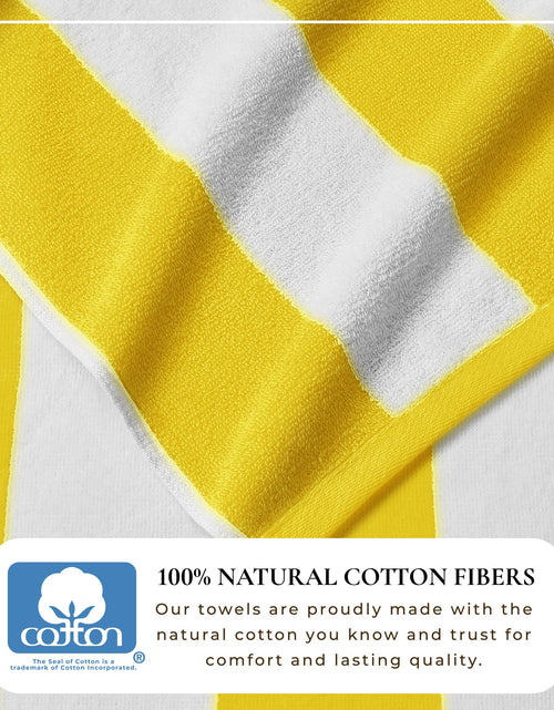 Load image into Gallery viewer, Cotton Velour Cabana Stripe Beach Towel - Novia Collection
