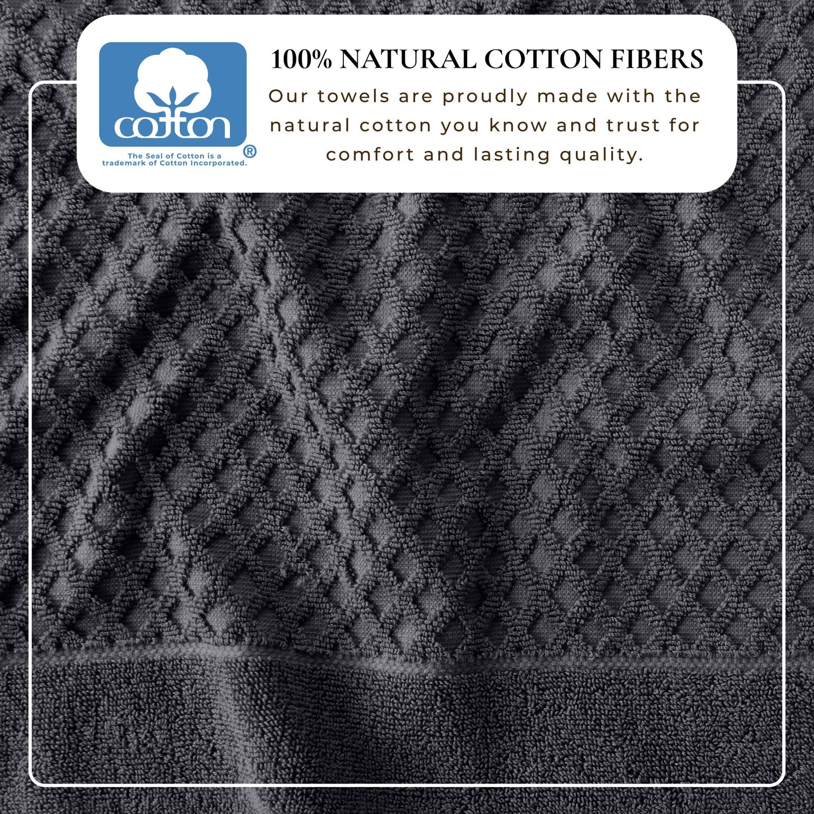 Cotton Diamond Waffle Weave Bath Towel Set - Grayson Collection