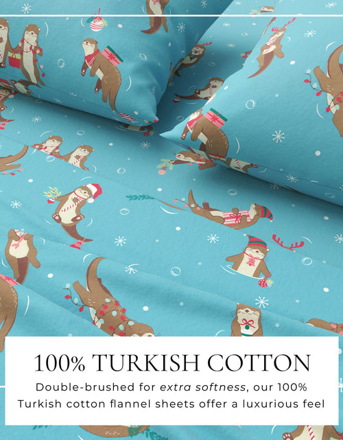 Load image into Gallery viewer, Turkish Cotton Christmas Flannel Sheet - Whittaker Collection
