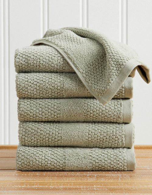 Load image into Gallery viewer, 100% Cotton Woven Texture Bath Towel Set - Marbella Collection
