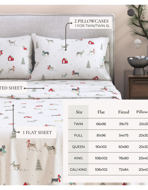 Load image into Gallery viewer, Turkish Cotton Christmas Flannel Sheet Set - Whittaker Collection
