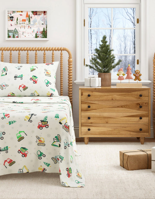 Load image into Gallery viewer, Turkish Cotton Christmas Flannel Sheet - Whittaker Collection
