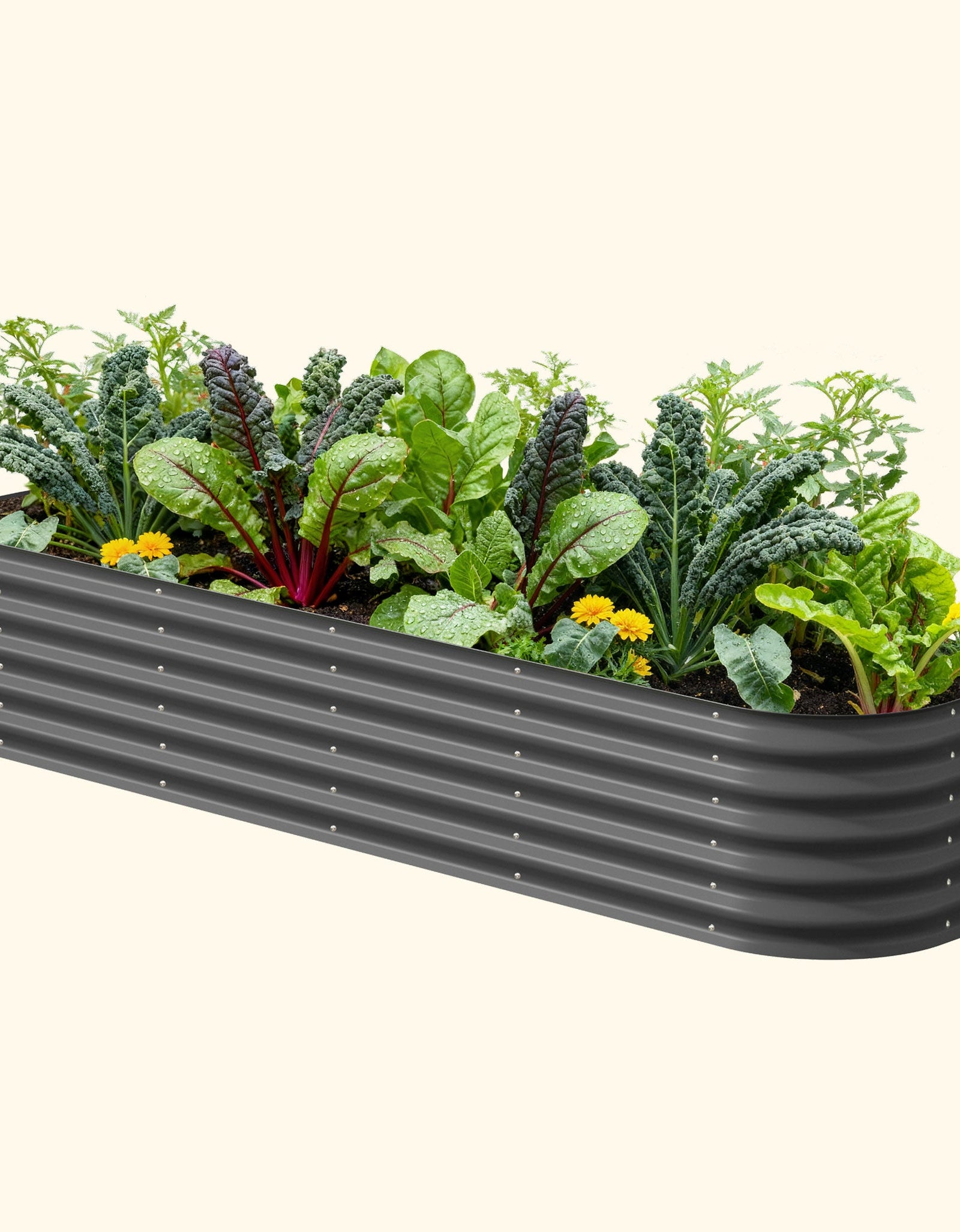 17" Tall 9 In 1 Large Modular Metal Raised Garden Bed Kit