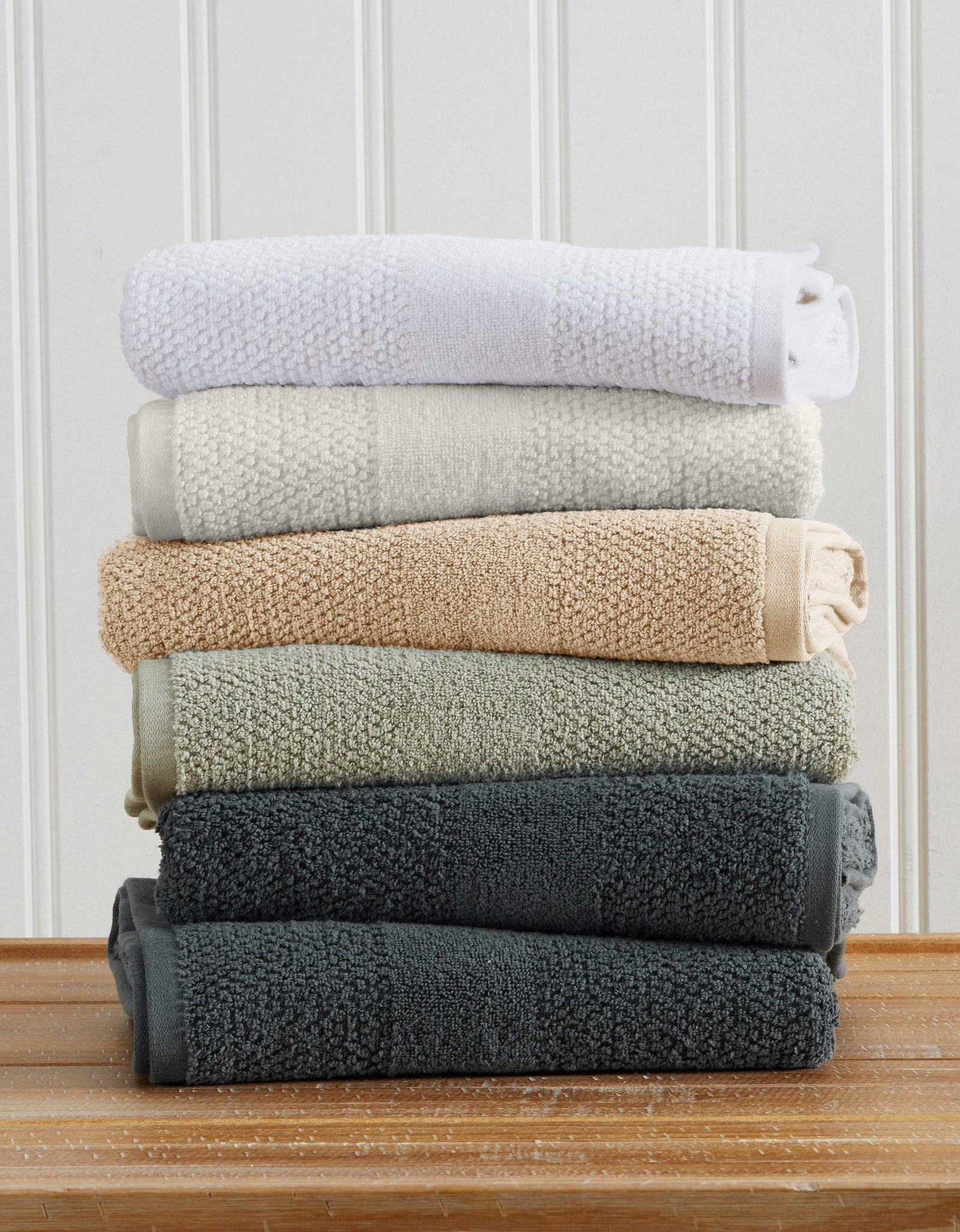 100% Cotton Woven Texture Bath Towel Set - Marbella Collection