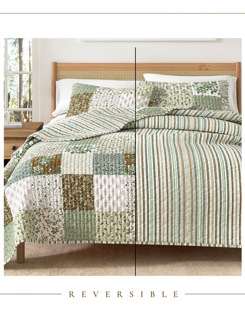 Load image into Gallery viewer, Floral Patchwork Quilt Set - Damia Collection
