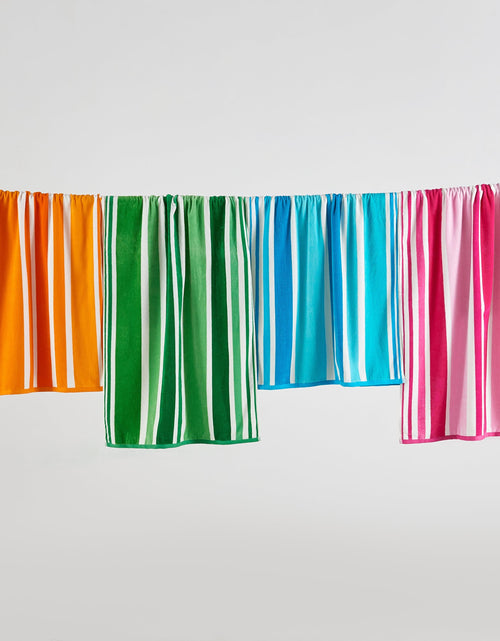 Load image into Gallery viewer, Cotton Velour Cabana Stripe Beach Towel - Novia Collection

