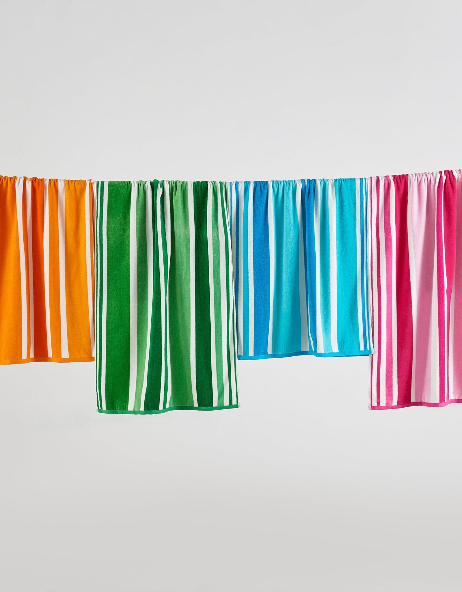 Cotton Velour Cabana Stripe Beach Towel - Novia Collection