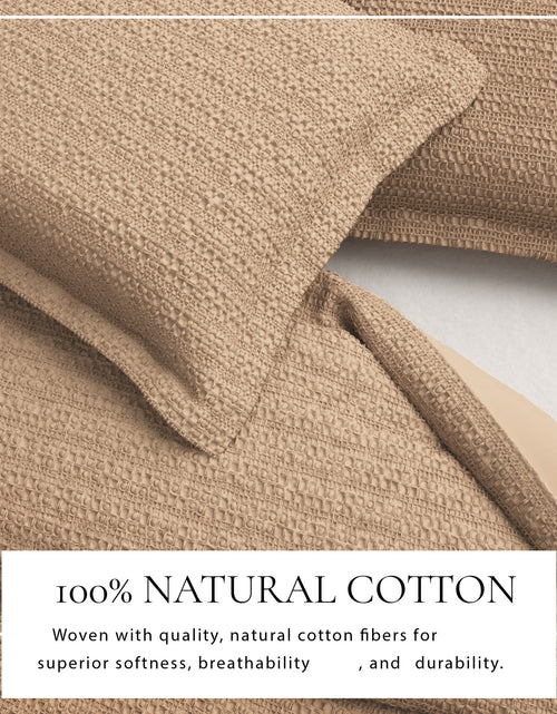 Load image into Gallery viewer, 100% Cotton Honeycomb Waffle Duvet Set - Mattea Collection
