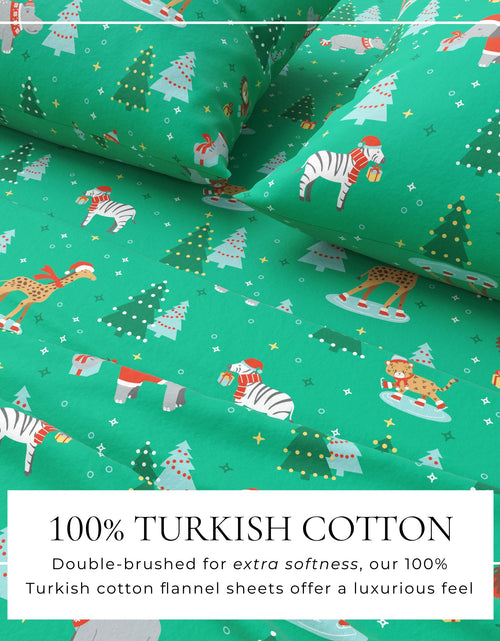 Load image into Gallery viewer, Turkish Cotton Christmas Flannel Sheet - Whittaker Collection
