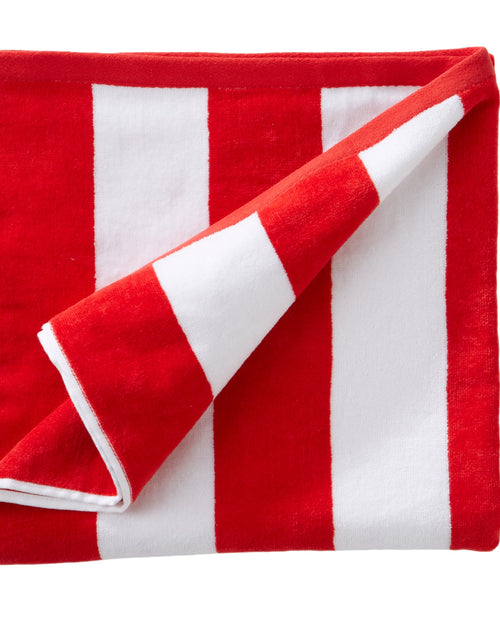 Load image into Gallery viewer, Cotton Velour Cabana Stripe Beach Towel - Novia Collection
