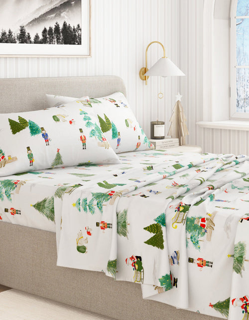 Load image into Gallery viewer, Turkish Cotton Christmas Flannel Sheet Set - Whittaker Collection
