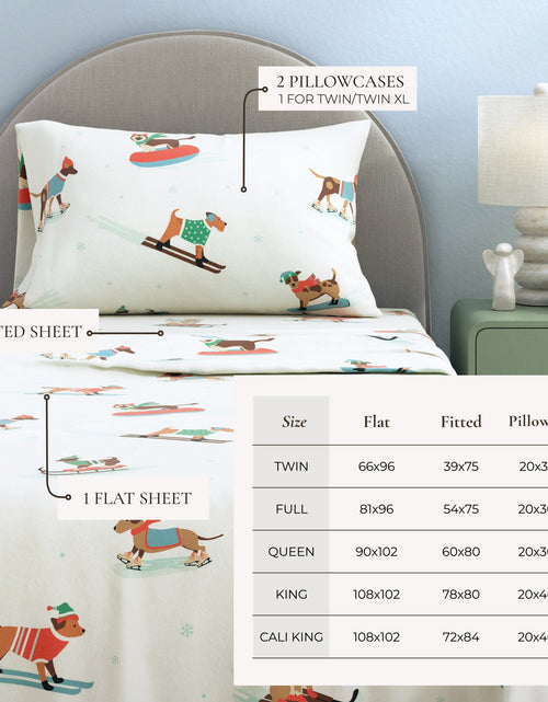 Load image into Gallery viewer, Turkish Cotton Christmas Flannel Sheet Set - Whittaker Collection
