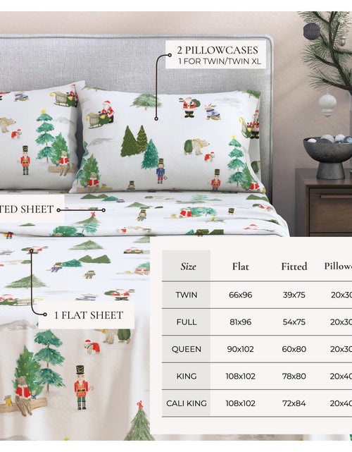 Load image into Gallery viewer, Turkish Cotton Christmas Flannel Sheet Set - Whittaker Collection
