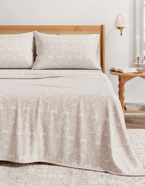 Load image into Gallery viewer, Turkish Cotton Flannel Sheet Set - Elevated Holiday Collection
